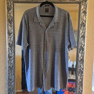 MENS XL HUGO BOSS cotton linen knit shirt